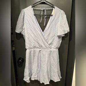 Altar'd State Light Blue Textured Romper